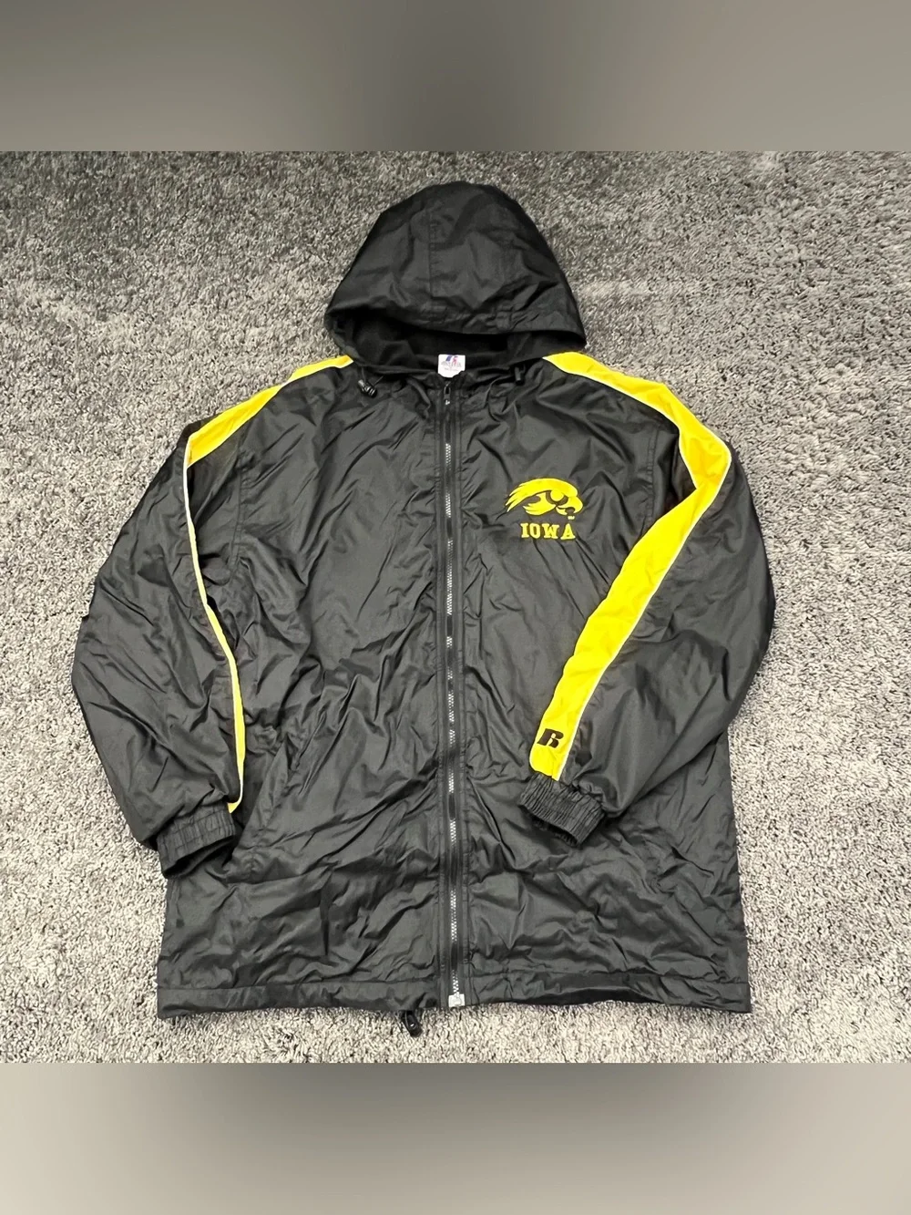 Russell Athletic Iowa Hawkeyes Jacket Men’s Size Large Vintage 90s Rare Full Zip